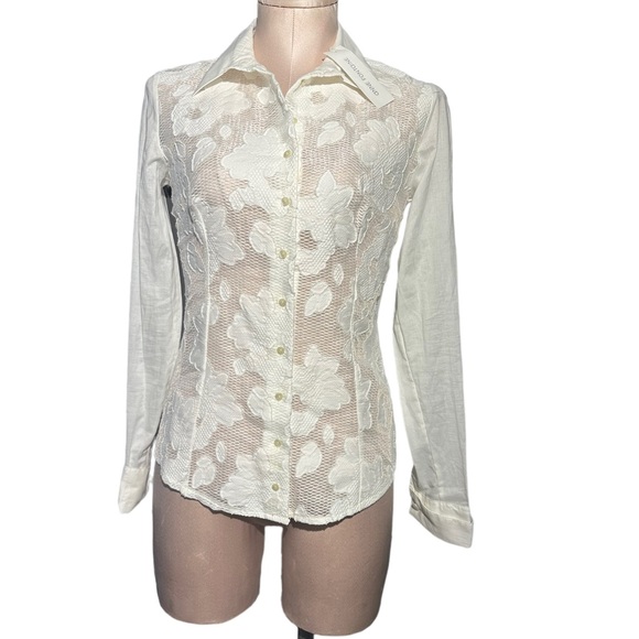 Anne Fontaine Ermine blouse NWT in moon white. Size 36 (equivalent to 0/2) - Picture 2 of 16
